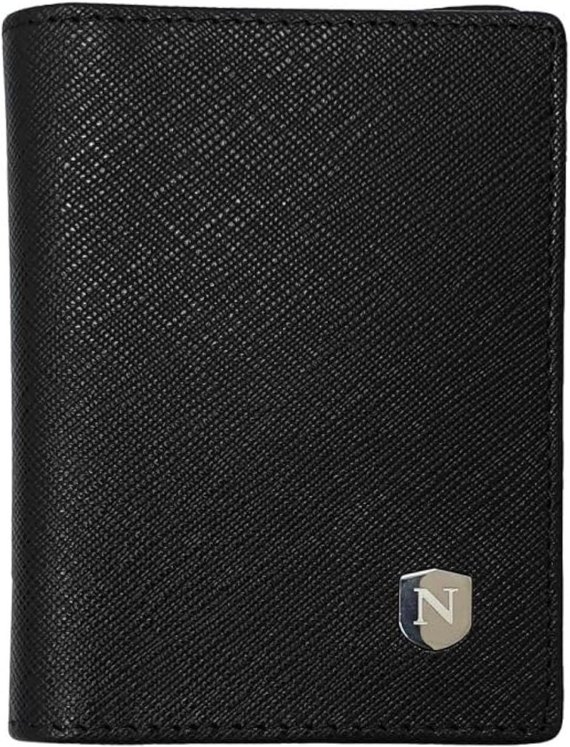 Natucci Black Leather Credit Card Wallet - NTW1703 - Image 1